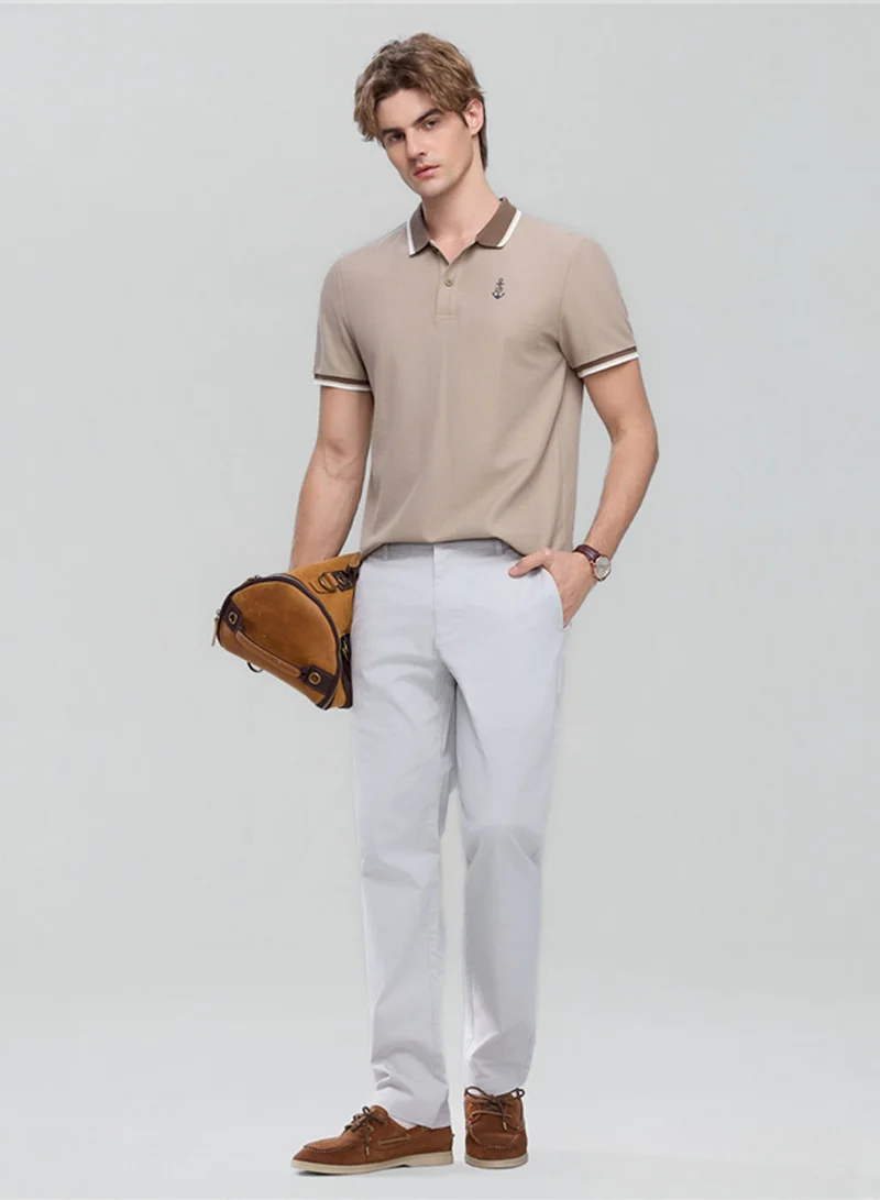 جيوردانو Men’s Slim Taper Stretch Cotton Khaki Pants